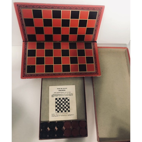 Vintage 1948  Checkers and Michigan Rummy by Transogram - Picture 2 of 4